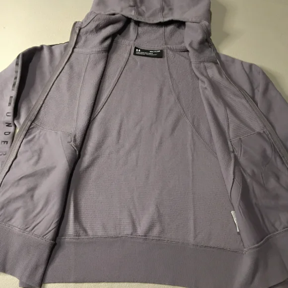 Under Armour Womens Zip-Up Hoodie Sweatshirt Sz S Purple. - Picture 5 of 13